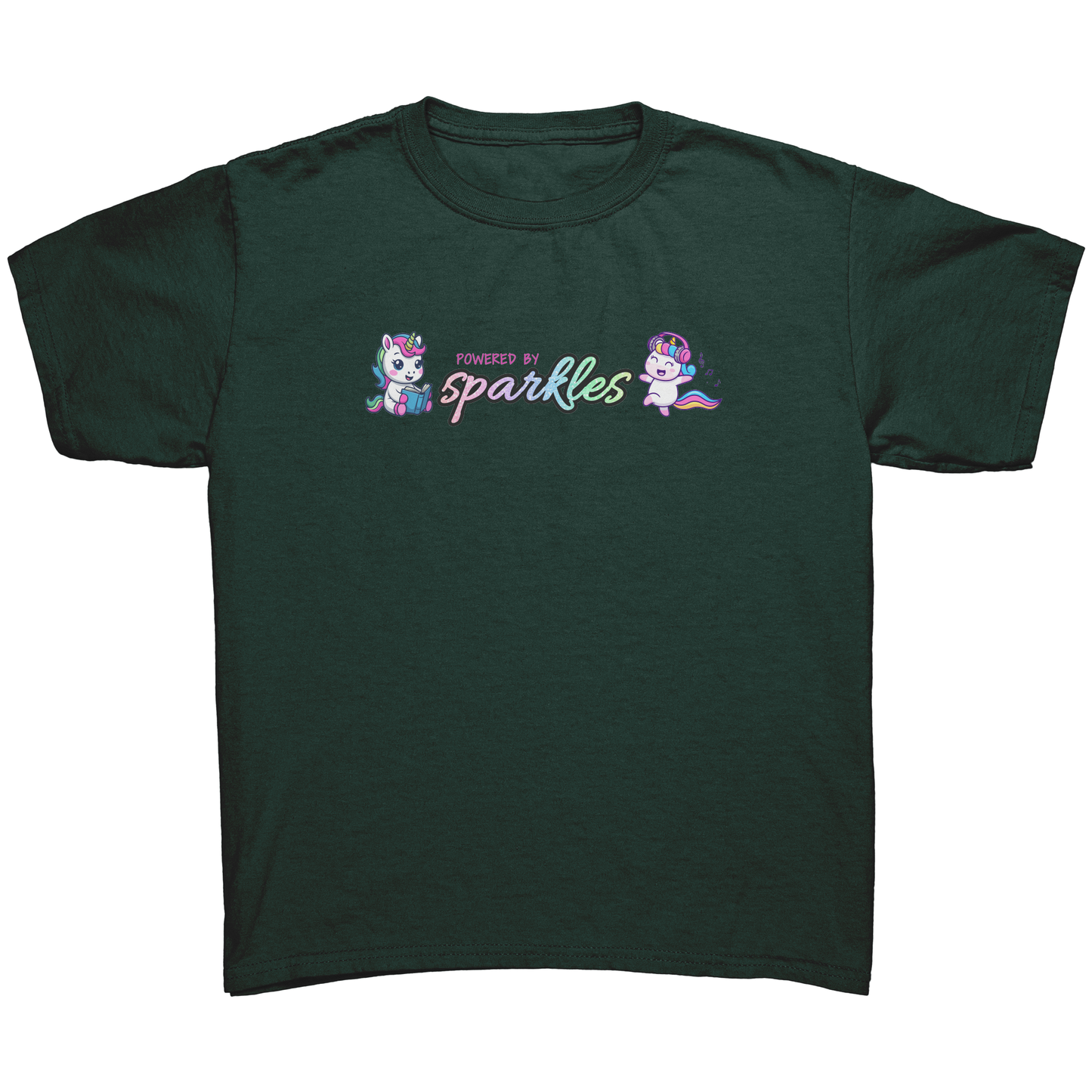 Powered By Sparkles Unicorn T-shirt