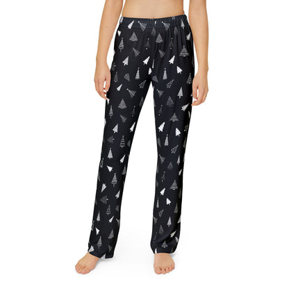 Christmas Tree Pajama Pants - Kids Black