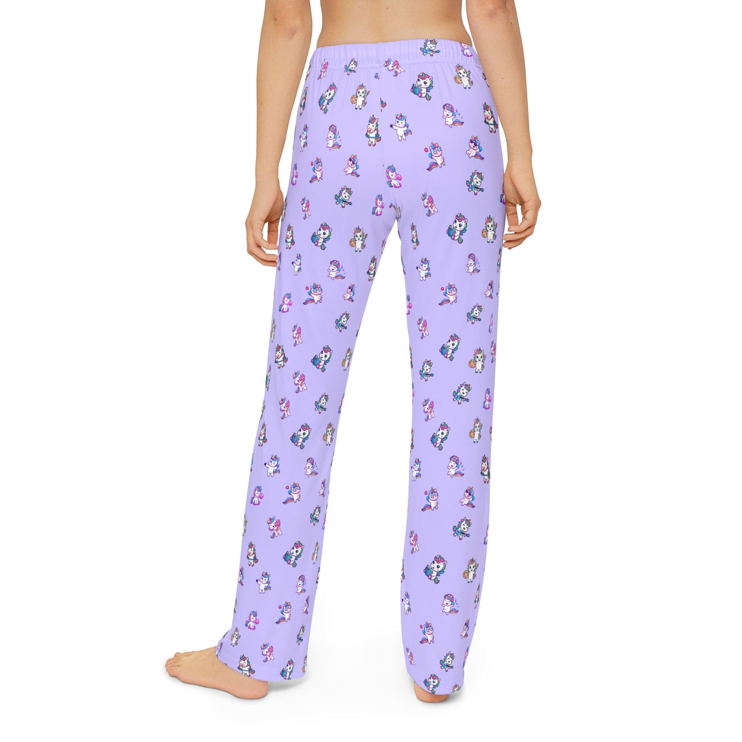 Kids Purple Unicorn Print Lounge Pants