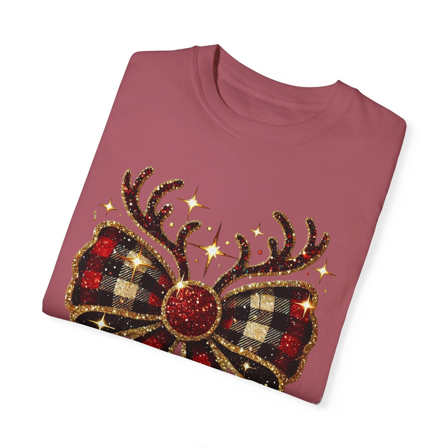 Christmas Coquette Bow with Antlers