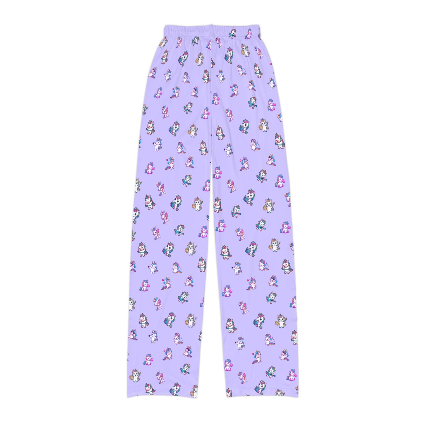 Kids Purple Unicorn Print Lounge Pants