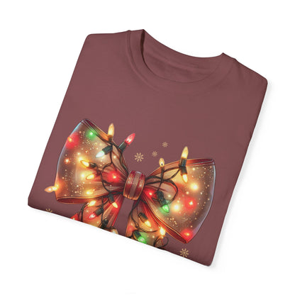 Christmas Coquette Bow with Lights