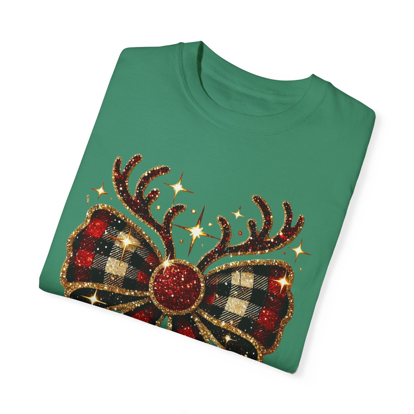 Christmas Coquette Bow with Antlers