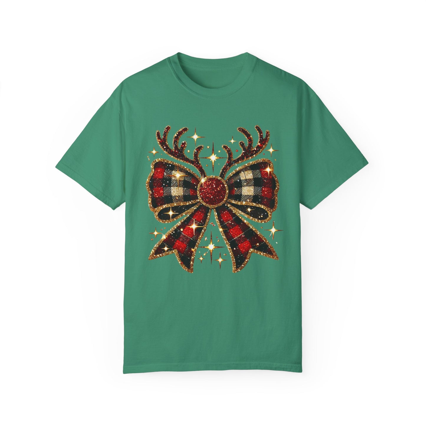 Christmas Coquette Bow with Antlers