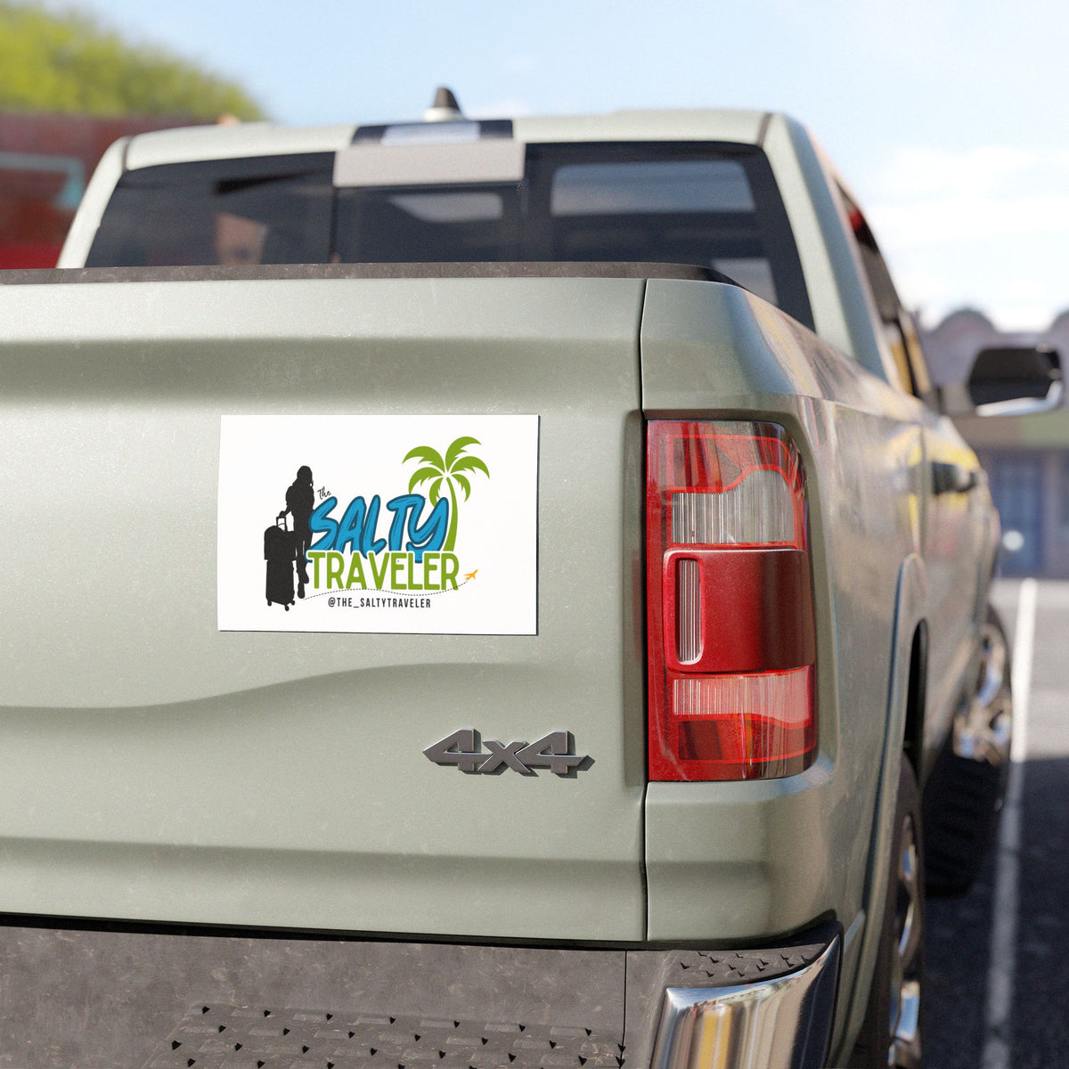 Car Magnet — "The Salty Traveler" Travel Logo with Palm Trees & Luggage