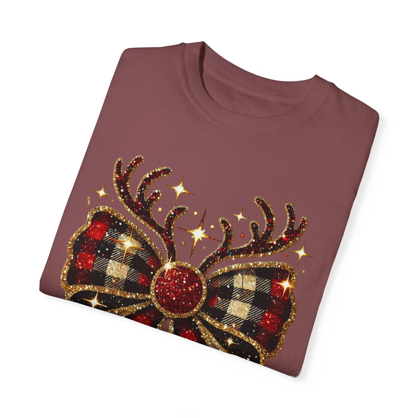 Christmas Coquette Bow with Antlers