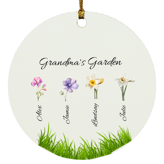 Grandma's Garden Ceramic Ornament