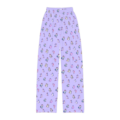 Kids Purple Unicorn Print Lounge Pants