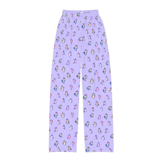 Kids Purple Unicorn Print Lounge Pants