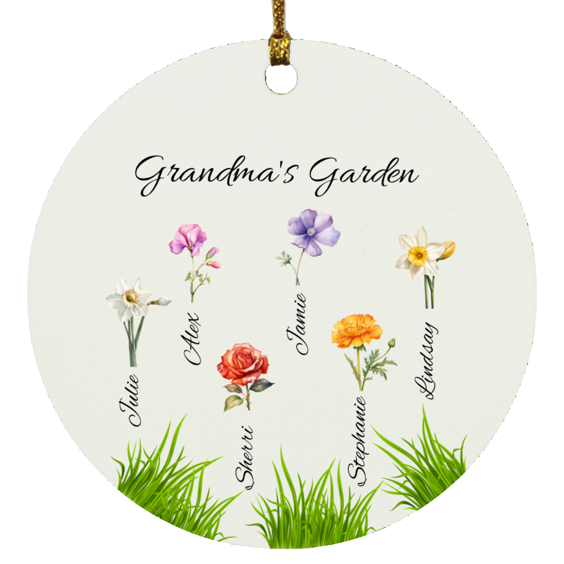 Grandma's Garden Ceramic Ornament