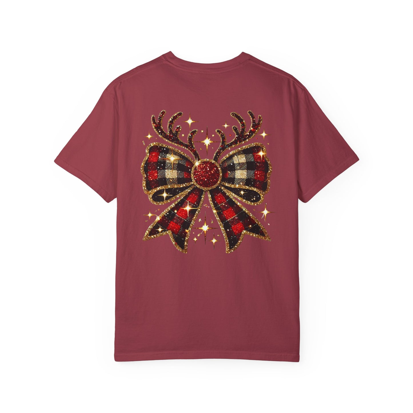 Christmas Coquette Bow with Antlers
