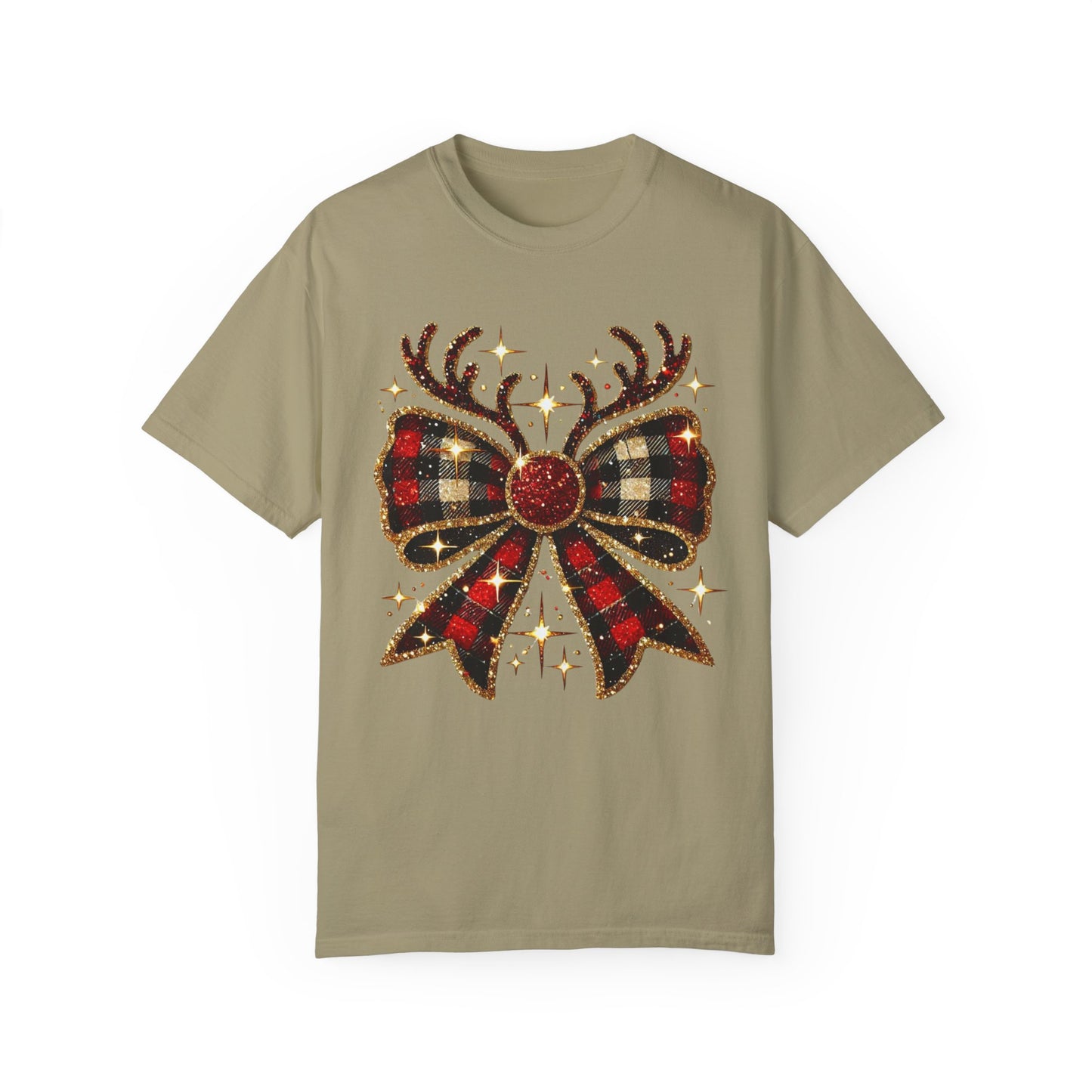 Christmas Coquette Bow with Antlers