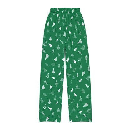 Christmas Tree Pajama Pants - Kids Green