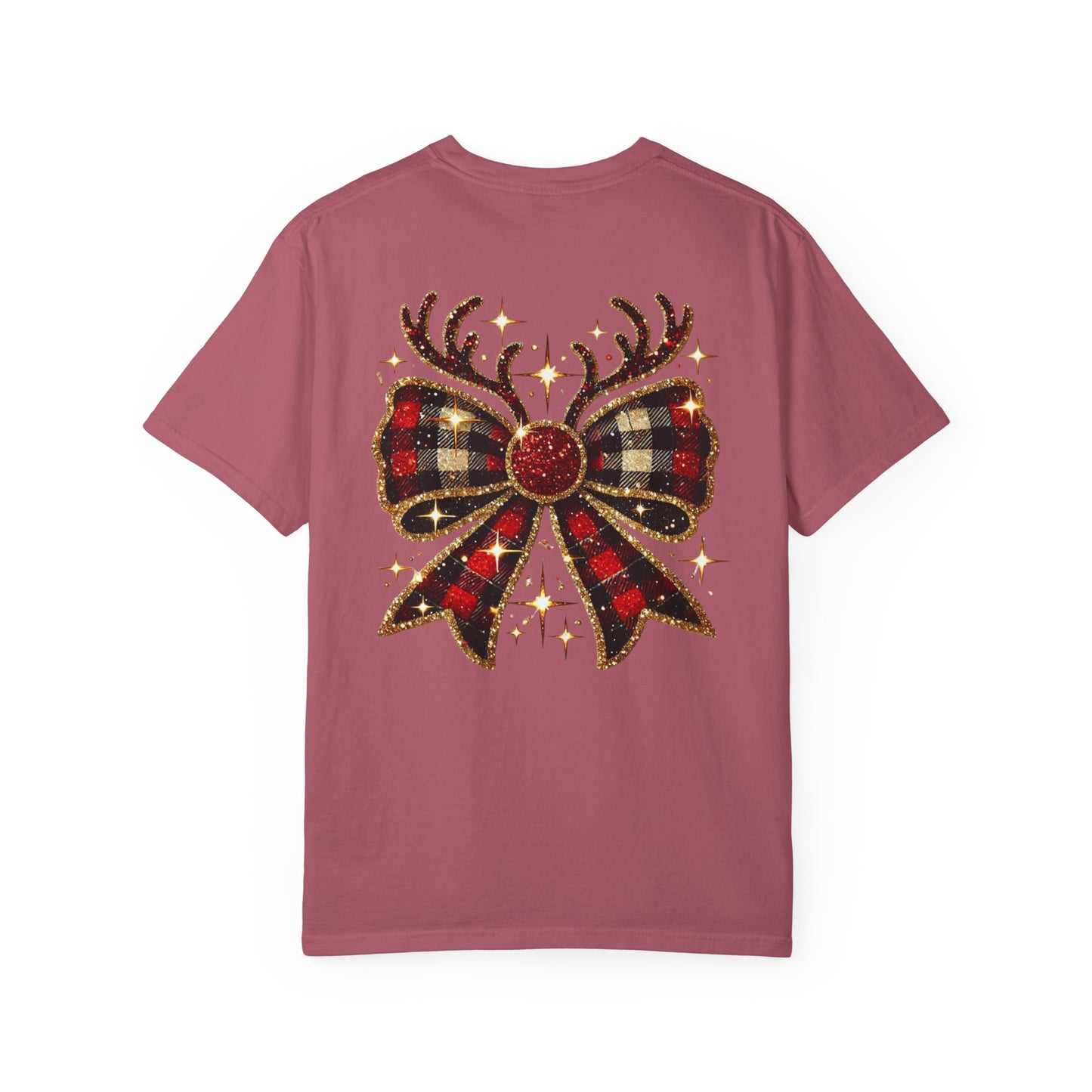 Christmas Coquette Bow with Antlers