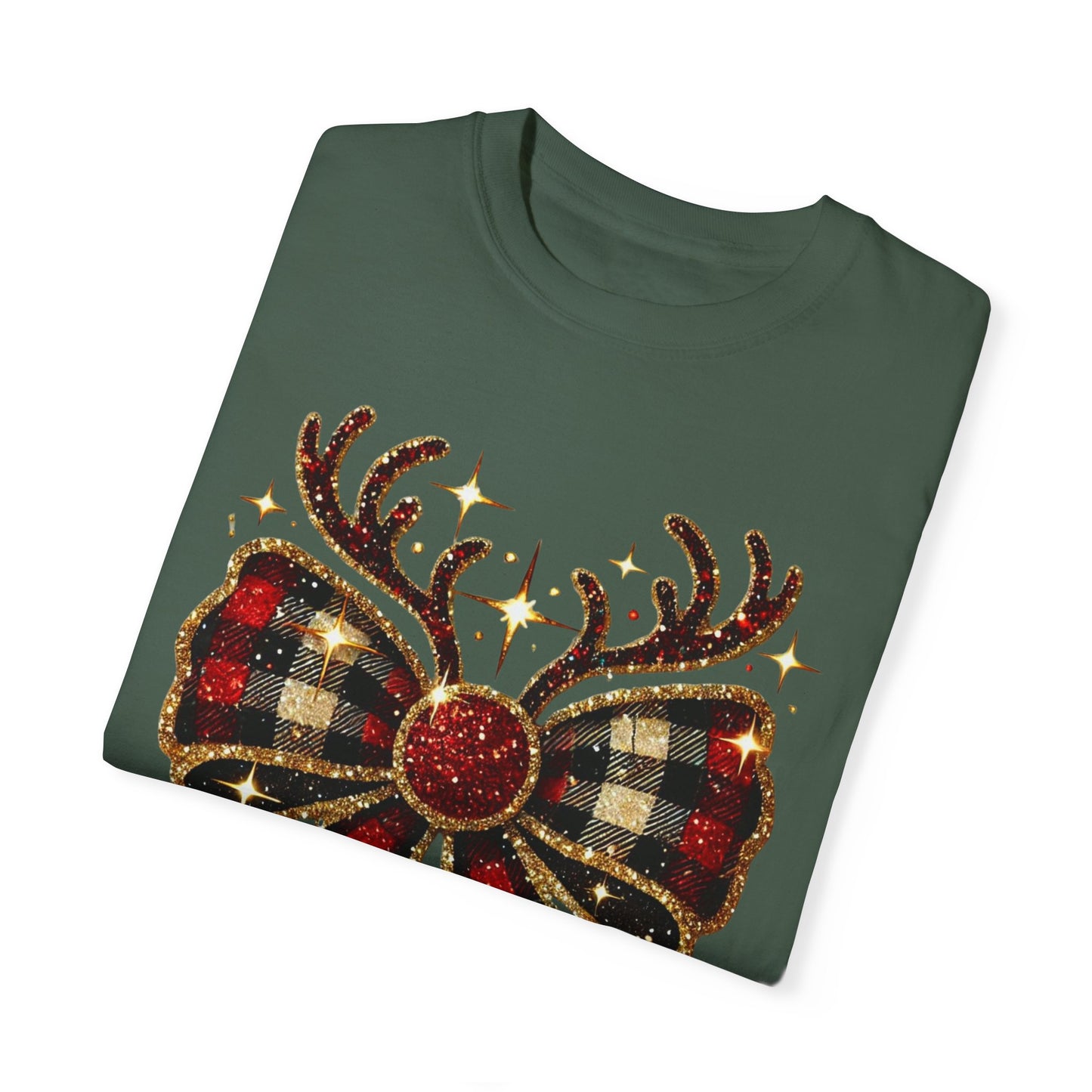 Christmas Coquette Bow with Antlers
