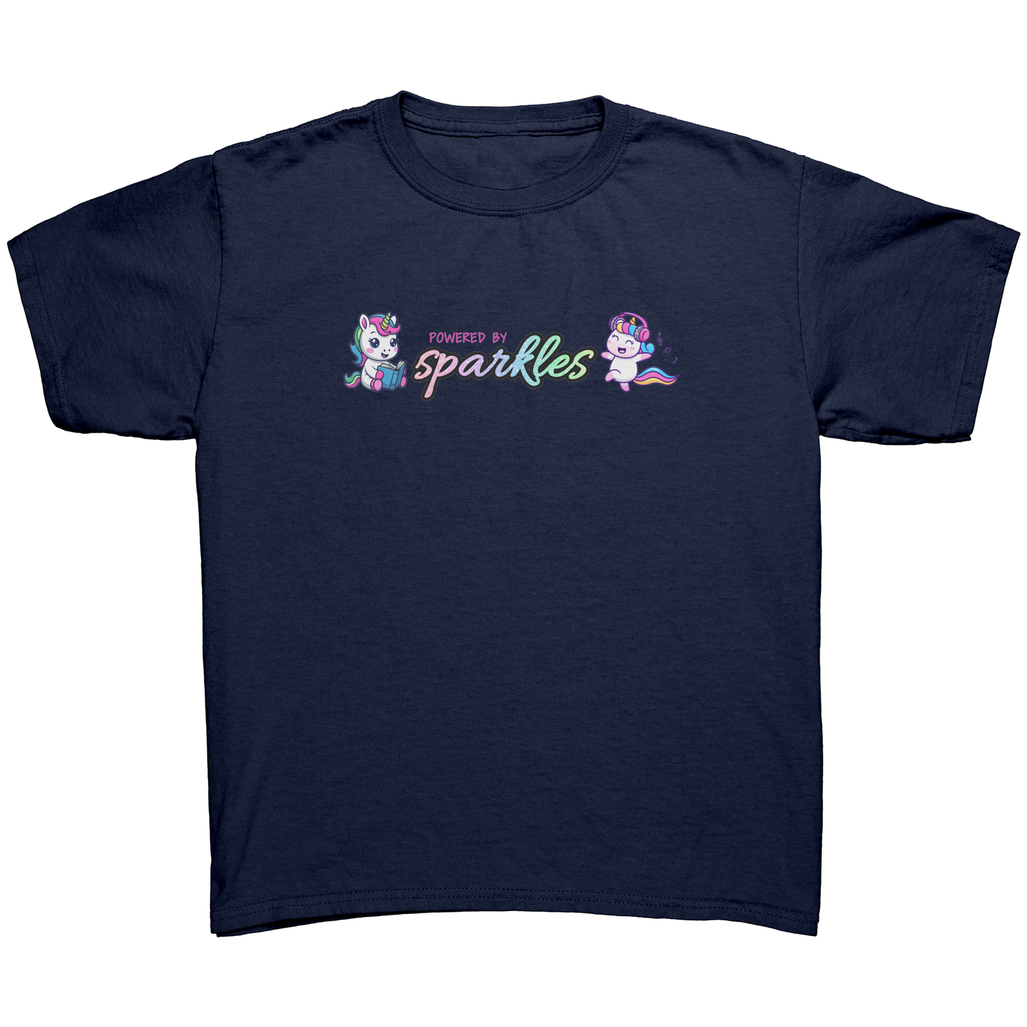 Powered By Sparkles Unicorn T-shirt