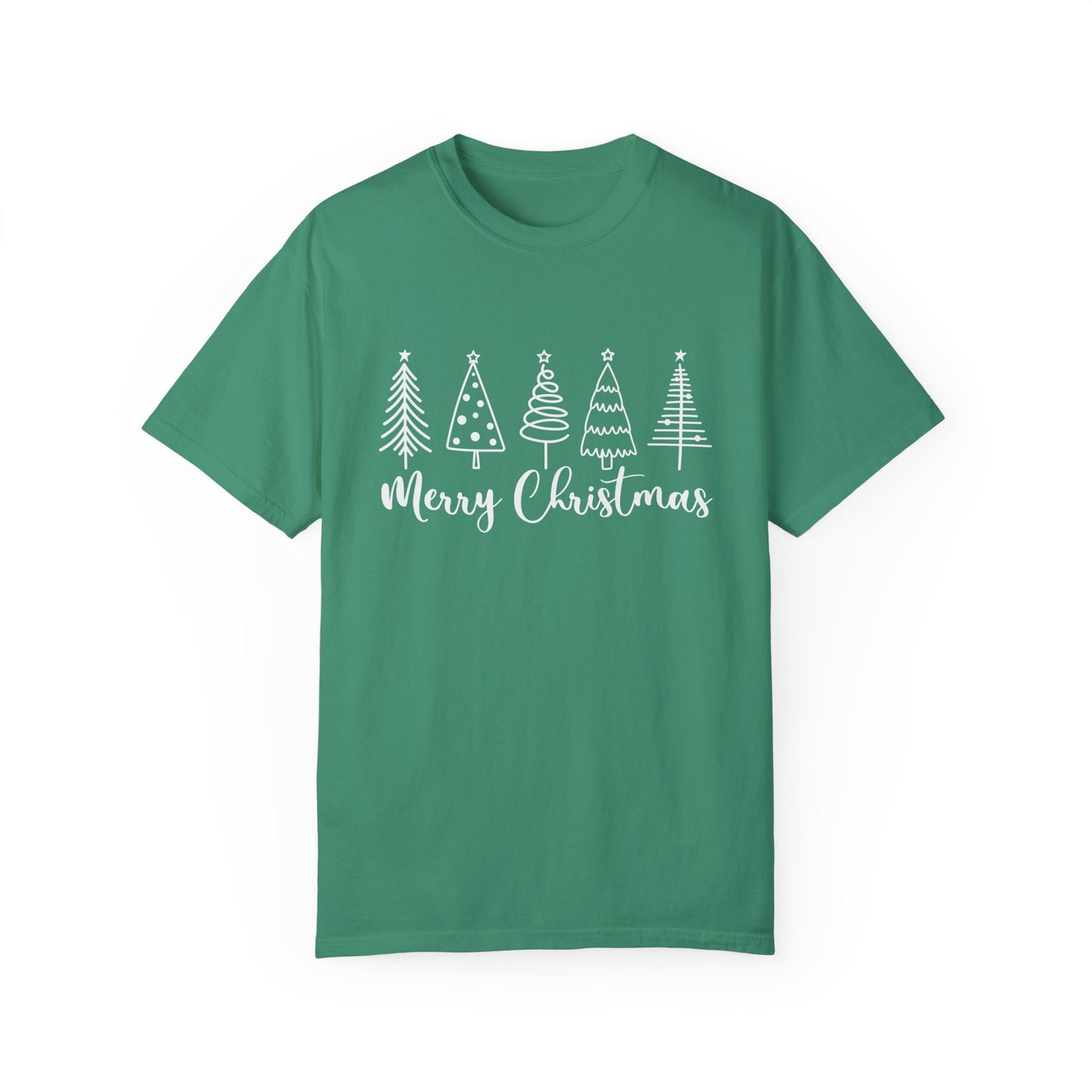 Merry Christmas - Tree LineArt in White