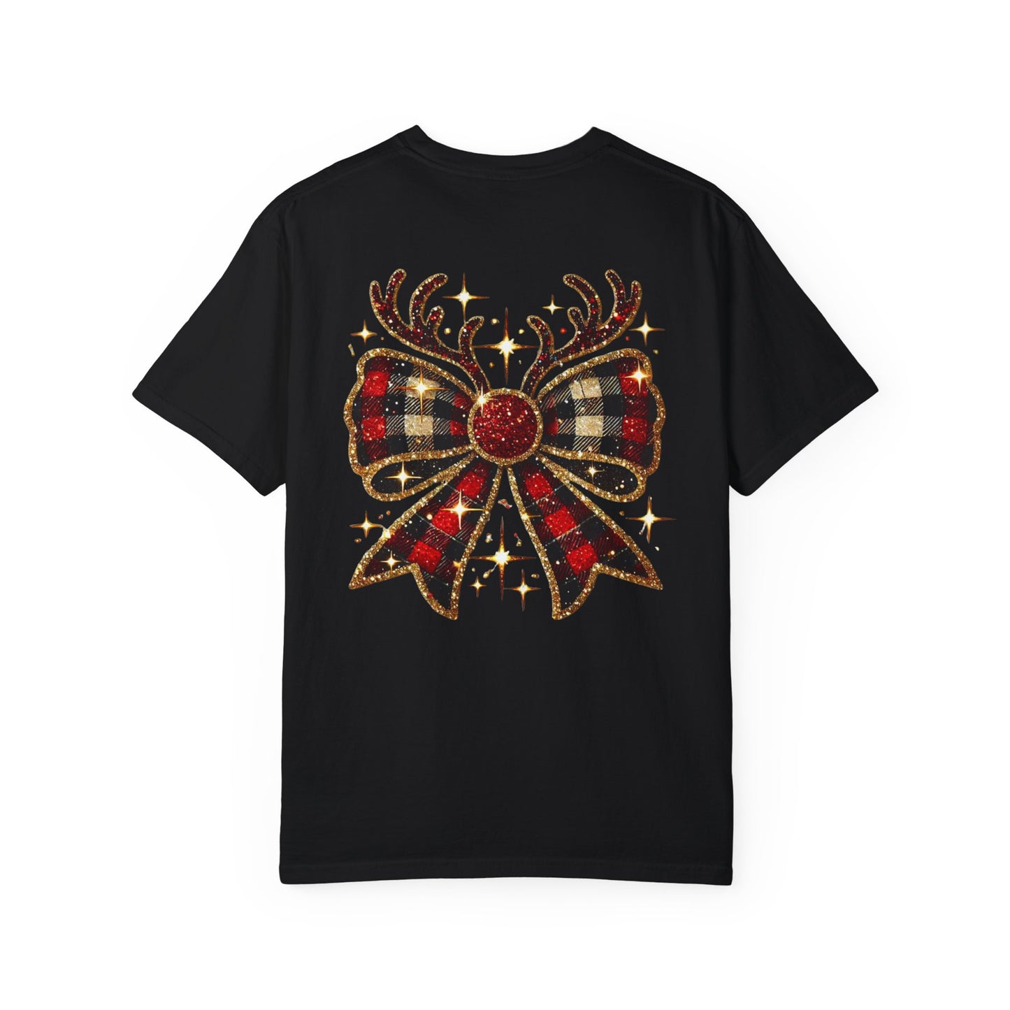Christmas Coquette Bow with Antlers