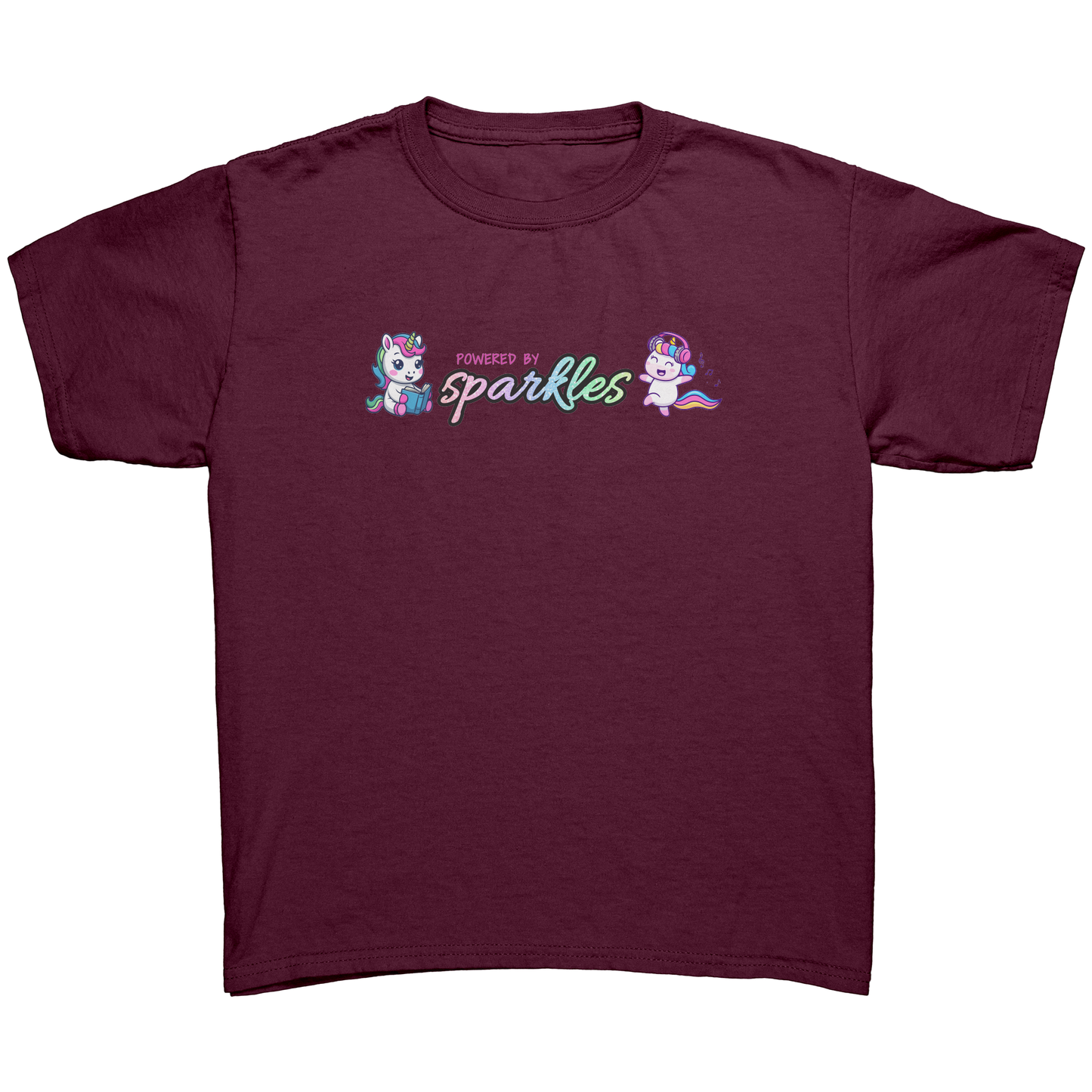 Powered By Sparkles Unicorn T-shirt