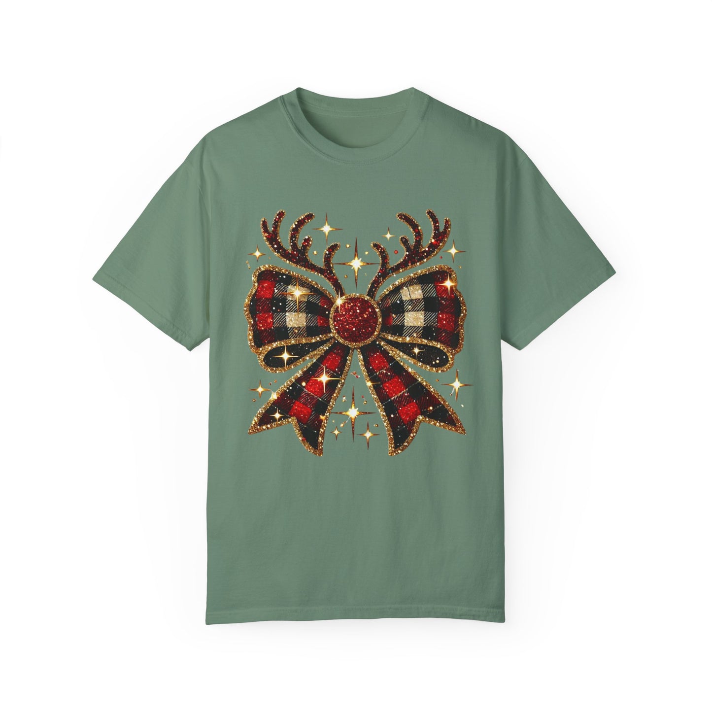 Christmas Coquette Bow with Antlers