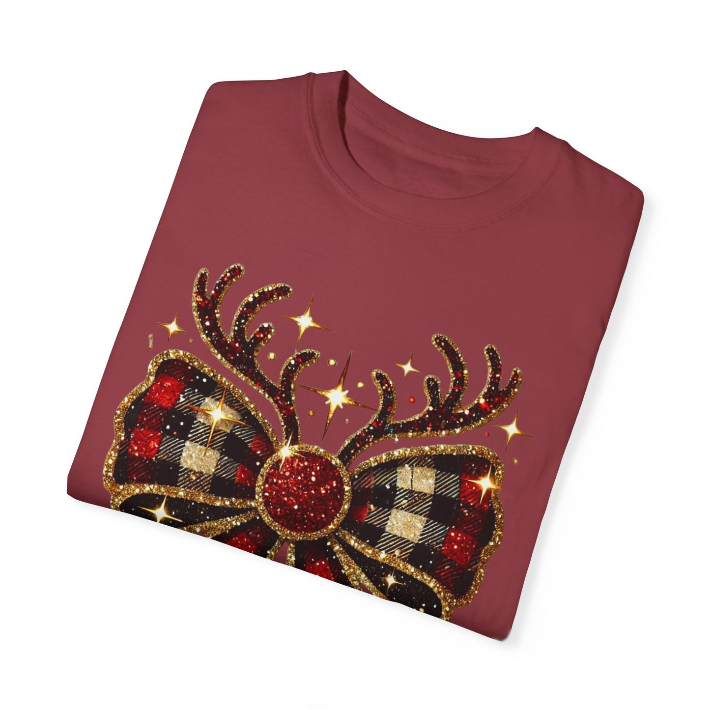 Christmas Coquette Bow with Antlers