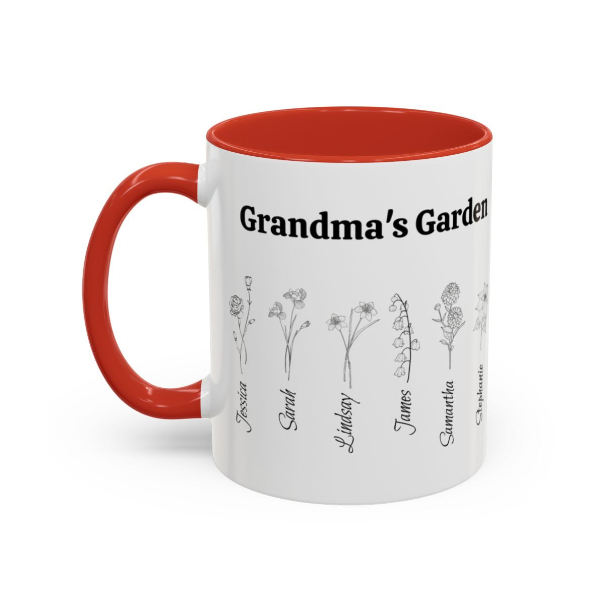 Grandma's Garden Mug (Line Art Flowers)