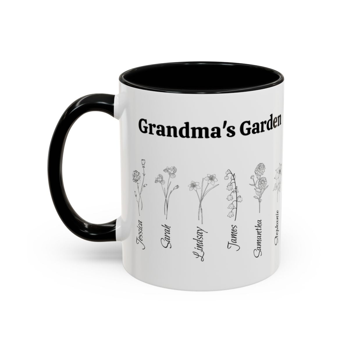 Grandma's Garden Mug (Line Art Flowers)