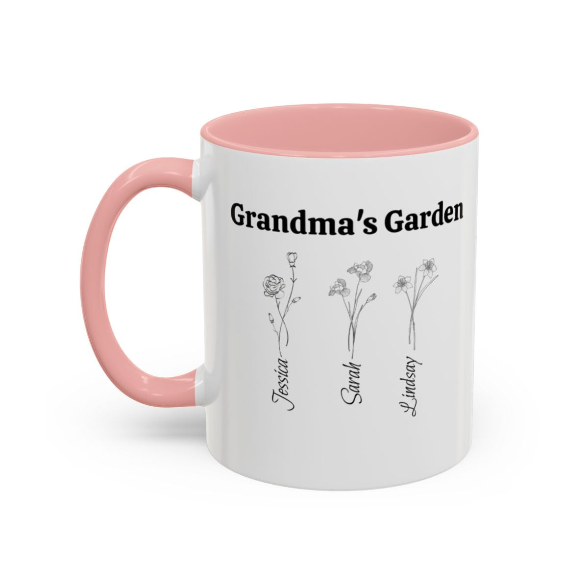 Grandma's Garden Mug (Line Art Flowers)