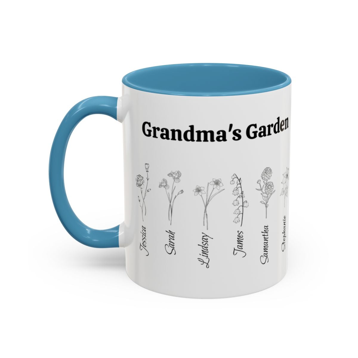 Grandma's Garden Mug (Line Art Flowers)