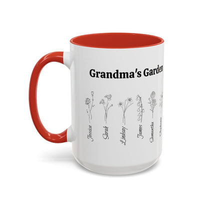 Grandma's Garden Mug (Line Art Flowers)