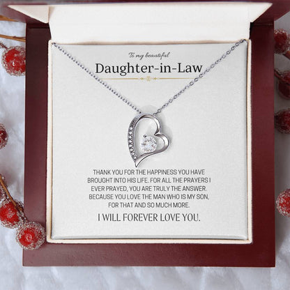 To My Daughter in Law / Forever Love Necklace