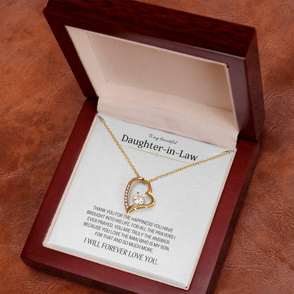 To My Daughter in Law / Forever Love Necklace