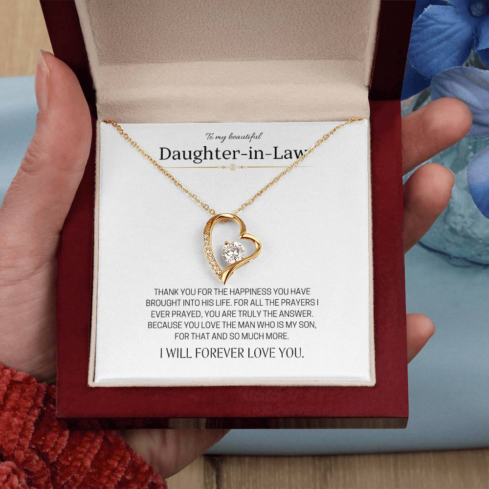 To My Daughter in Law / Forever Love Necklace