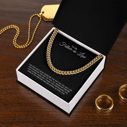 To My Father in Law / Man of My Dreams / Cuban Chain Necklace