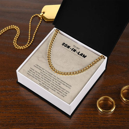 To My Son in Law / You're The One / Cuban Chain Necklace