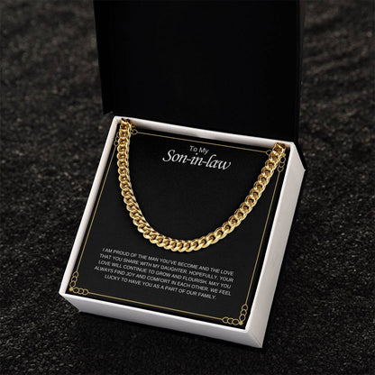 To My Son in Law / Lucky to Have You / Cuban Chain Necklace