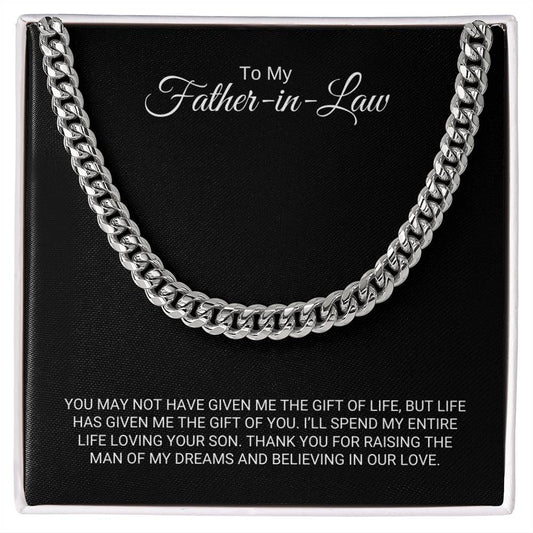 To My Father in Law / Man of My Dreams / Cuban Chain Necklace