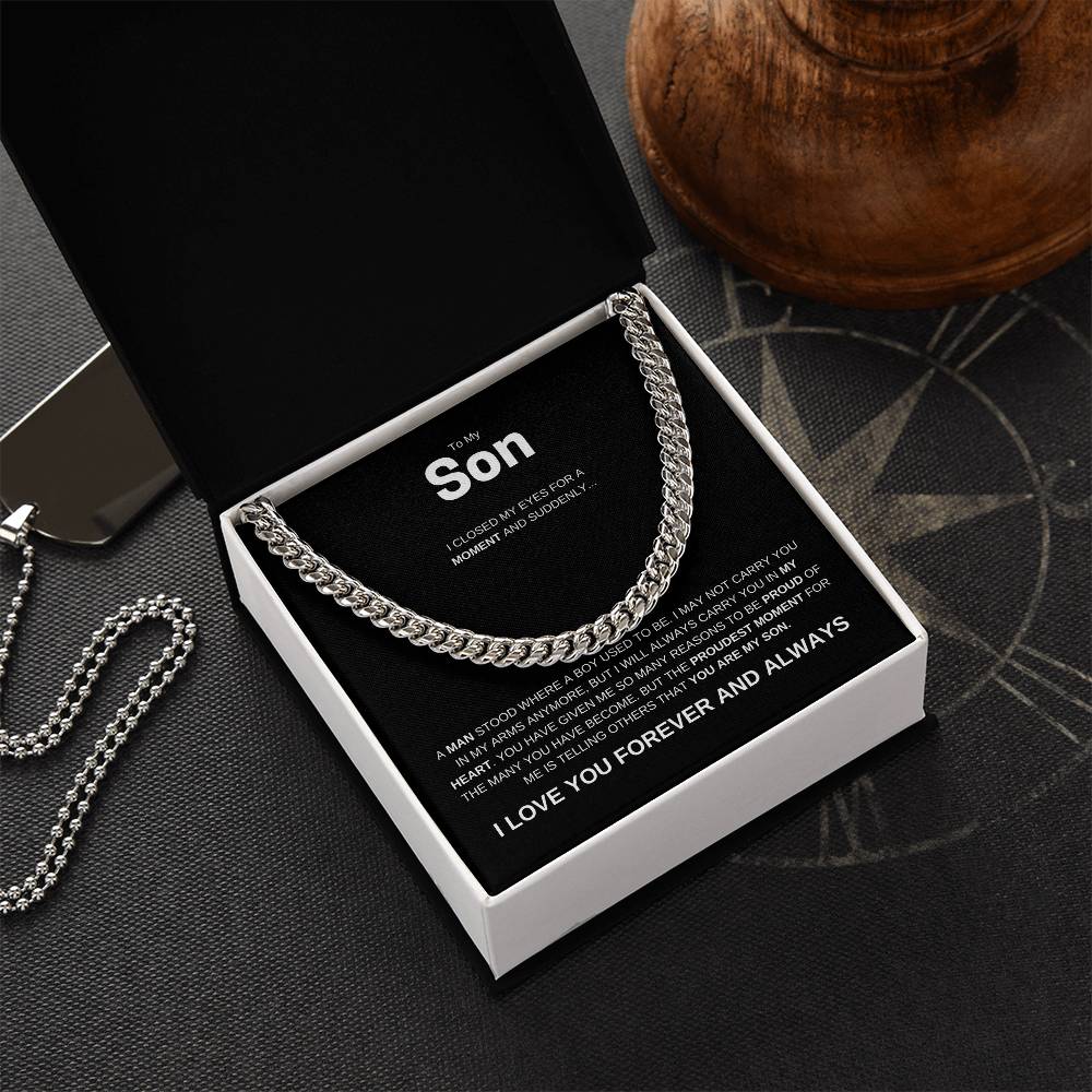 To My Son / Proud of You / Cuban Chain Necklace