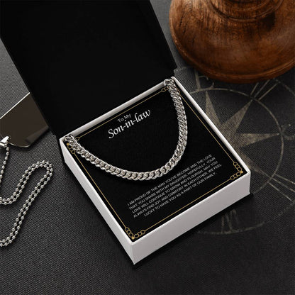 To My Son in Law / Lucky to Have You / Cuban Chain Necklace