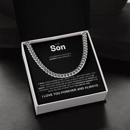 To My Son / Proud of You / Cuban Chain Necklace