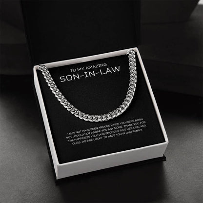 To My Son in Law / We Adore You / Cuban Chain Necklace