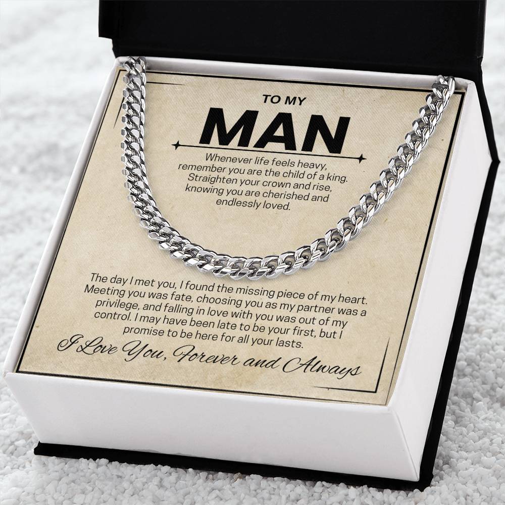 To My Man / Child of a King / Cuban Chain Necklace