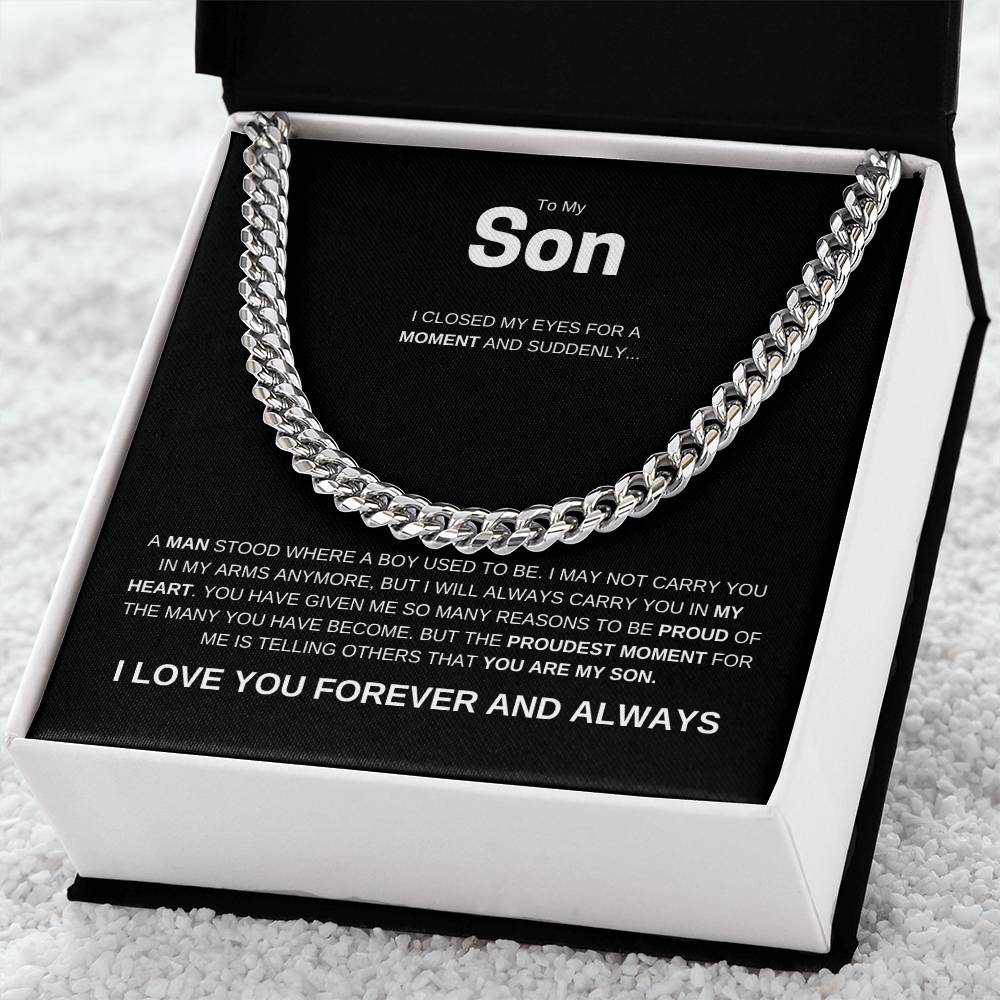 To My Son / Proud of You / Cuban Chain Necklace