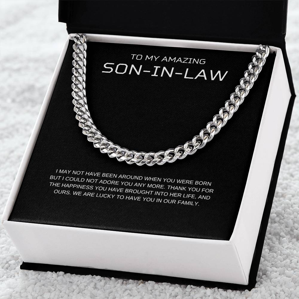 To My Son in Law / We Adore You / Cuban Chain Necklace