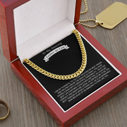 To My Father in Law / Amazing Son / Cuban Chain Necklace