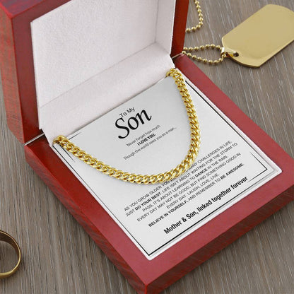 To My Son / I Love You / Cuban Chain Necklace