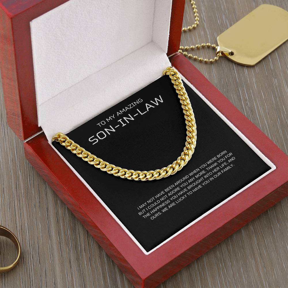 To My Son in Law / We Adore You / Cuban Chain Necklace