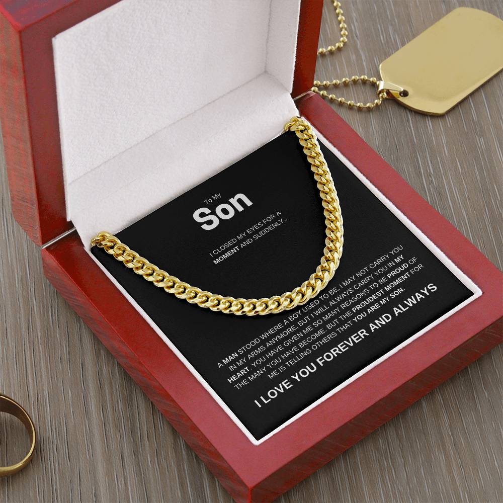 To My Son / Proud of You / Cuban Chain Necklace