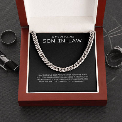 To My Son in Law / We Adore You / Cuban Chain Necklace