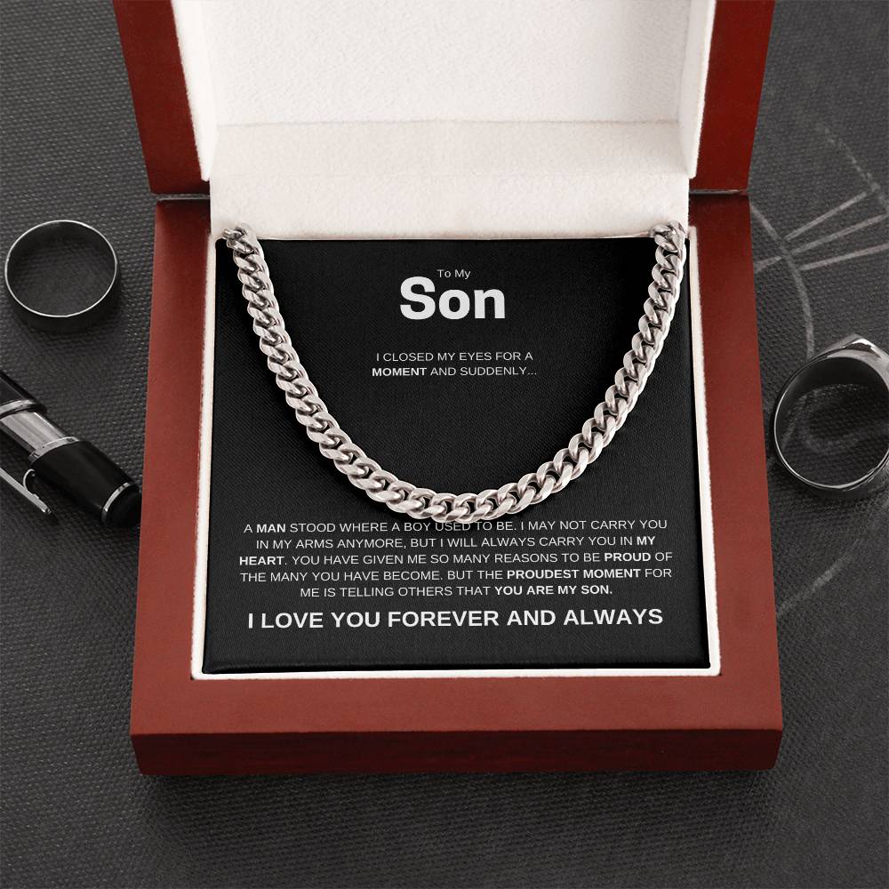 To My Son / Proud of You / Cuban Chain Necklace